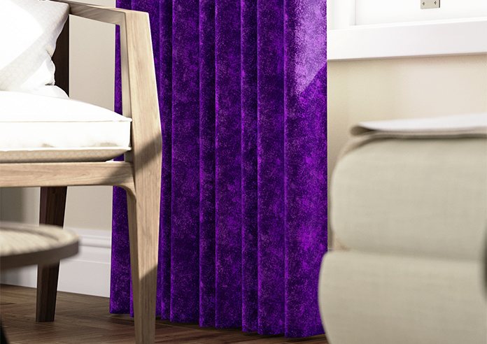 Caen Chenille, Purple - Made to Measure Curtains - Image 5